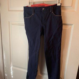 "Ride With Passion" Full Seat Navy Breeches waist 28" Eu size 158